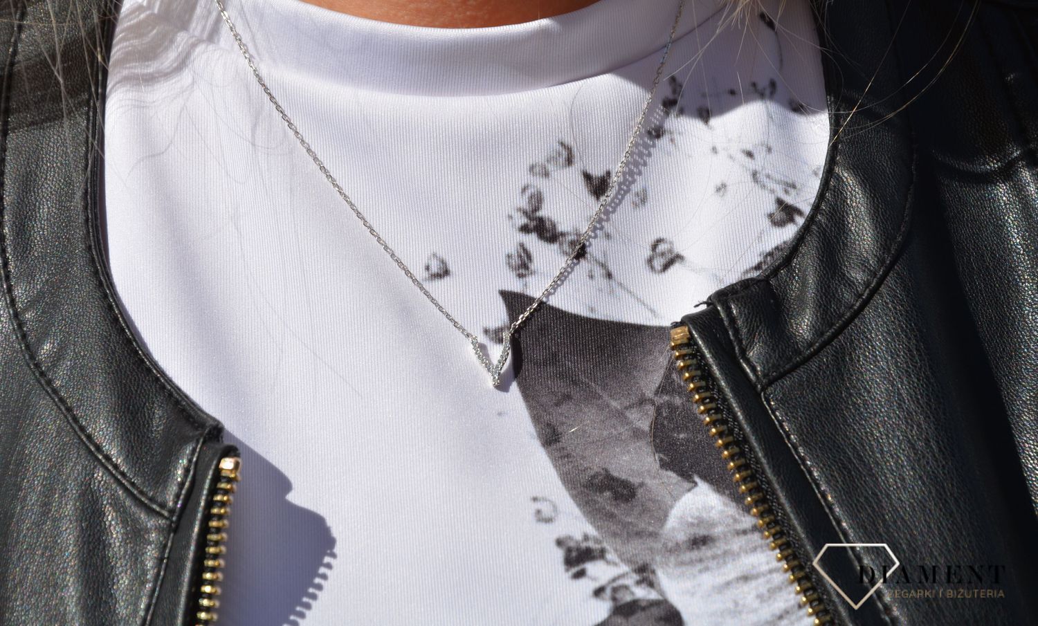 Srebrny naszyjnik z cyrkonią Dall'Acqua N VI37 037.JPG